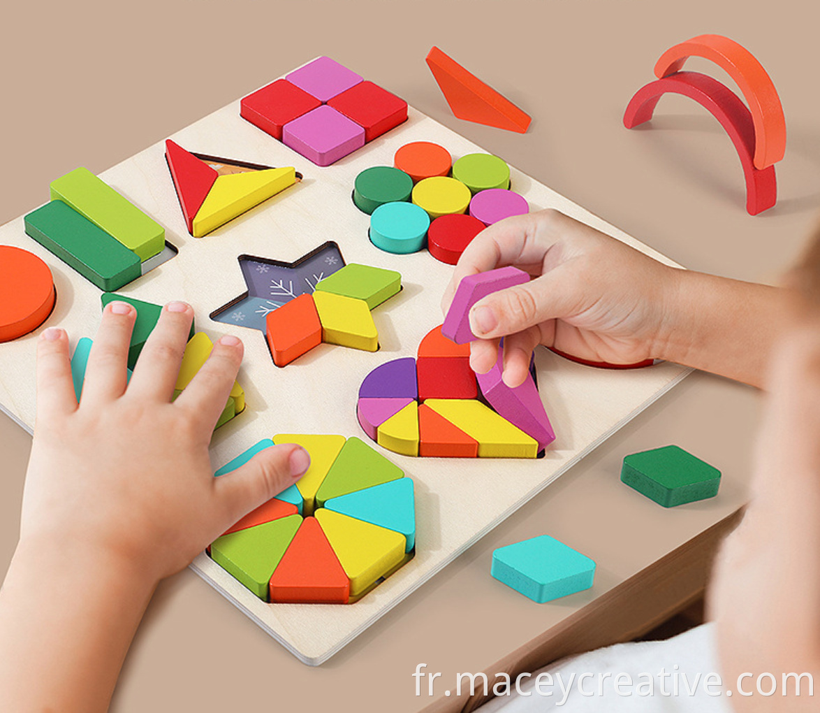 Blocs de construction arc-en-ciel pour enfants avec des blocs de construction de la musique empilée